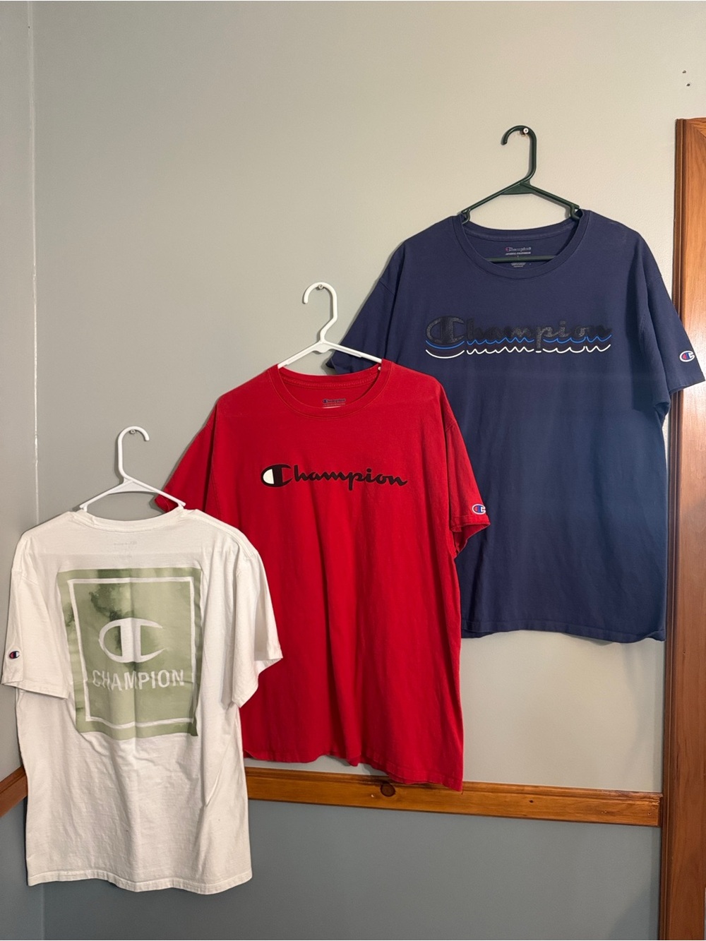 Champion Kids Short Sleeve Tee Trio - Red, Navy, White